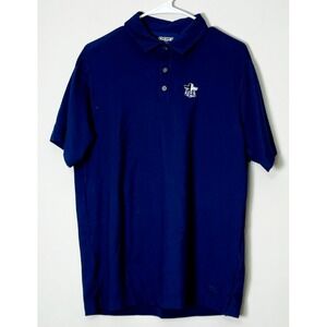 OGIO Golf Polo Shirt Men's‎ Medium Blue Performance Athletic Training FCA Cross
